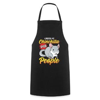 Chinchilla À propos des gens - Tablier de cuisine - noir - Devant - AI Model Male 185 dark (185cm)
