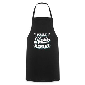 Pray Hustle Christ Jesus Unternehmer - Kochschürze - Schwarz - Vorne - AI Model Male 185 dark (185cm)