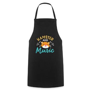Hamster And Music Funny Rodent - Cooking Apron - black - Front - AI Model Male 185 dark (185cm)