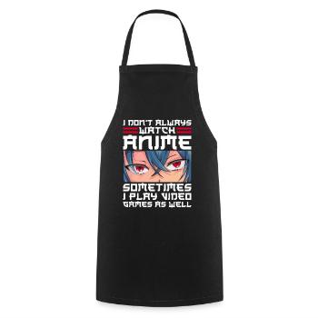 Anime Gamer Jeux vidéo Jeux de hasard Manga - Tablier de cuisine - noir - Devant - AI Model Male 185 dark (185cm)