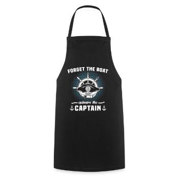 Captain Boat Captain - Cooking Apron - black - Front - AI Model Male 185 dark (185cm)