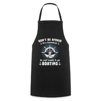 Captain Boat Captain - Cooking Apron - black - Front - AI Model Male 185 dark (185cm)