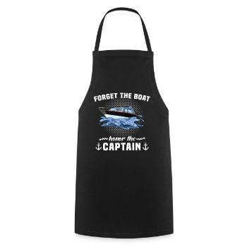 Captain Boat Captain - Cooking Apron - black - Front - AI Model Male 185 dark (185cm)