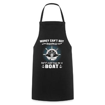 Captain Captain Boat Owner Boat - Cooking Apron - black - Front - AI Model Male 185 dark (185cm)