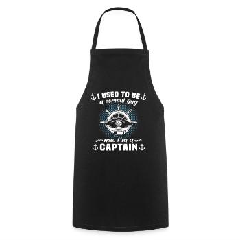 Captain Captain Boat Owner Boat - Cooking Apron - black - Front - AI Model Male 185 dark (185cm)