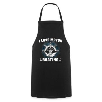 Captain Boat Owner Boating - Cooking Apron - black - Front - AI Model Male 185 dark (185cm)