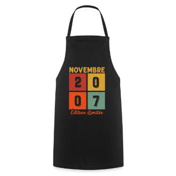 Cadeau D'anniversaire En Novembre 2007 Vintage - Tablier de cuisine - noir - Devant - AI Model Male 185 dark (185cm)