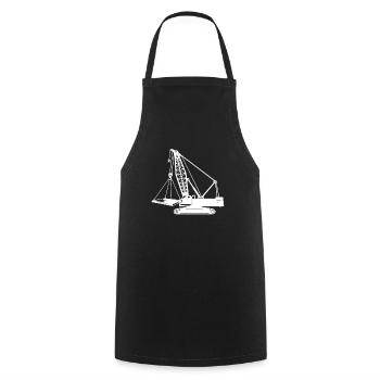 Crane Operator Crane Crane Driver - Cooking Apron - black - Front - AI Model Male 185 dark (185cm)