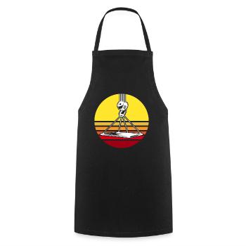 Crane operator Crawler crane Crane driver crane - Cooking Apron - black - Front - AI Model Male 185 dark (185cm)