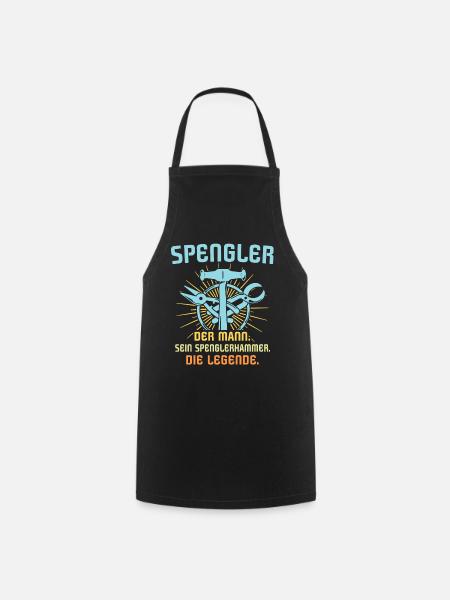 Spengler Beruf Bauspengler Sprüche - Kochschürze - Schwarz