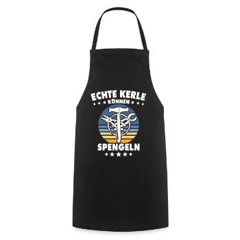 Spengler Beruf Bauspengler Sprüche - Kochschürze - Schwarz - Vorne - AI Model Male 185 dark (185cm)