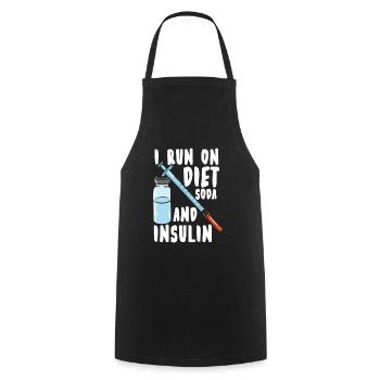 Diabetes insulin diabetics - Cooking Apron - black - Front - AI Model Male 185 dark (185cm)
