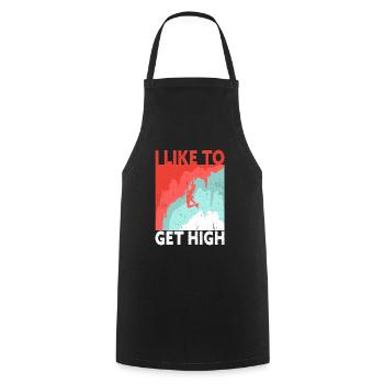 Je veux être un grimpeur de haut niveau - Tablier de cuisine - noir - Devant - AI Model Male 185 dark (185cm)