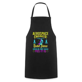 Aerospace Engineer It's like - Cooking Apron - black - Front - AI Model Male 185 dark (185cm)
