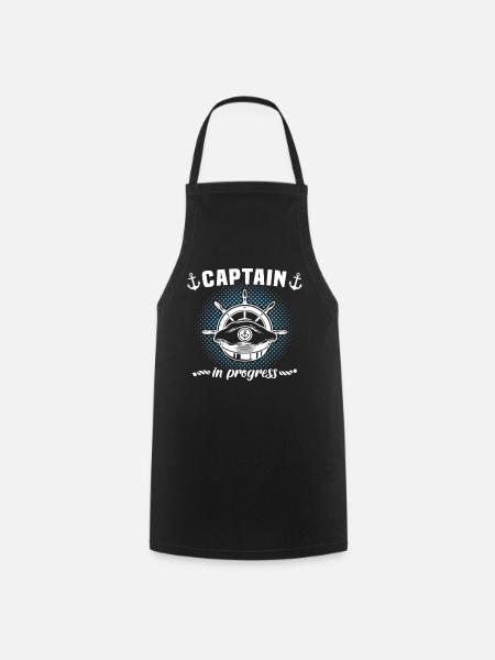 Capitaine bateau permis bateau bateau - Tablier de cuisine - noir