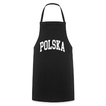 Polen - Kochschürze - Schwarz - Vorne - AI Model Male 185 dark (185cm)