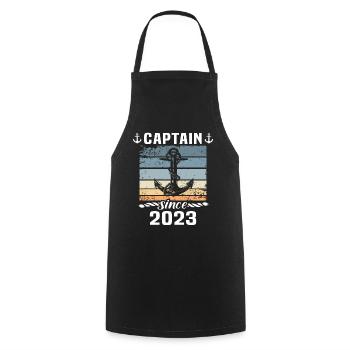 Capitaine 2023 bateau titulaire d’un permis bateau - Tablier de cuisine - noir - Devant - AI Model Male 185 dark (185cm)