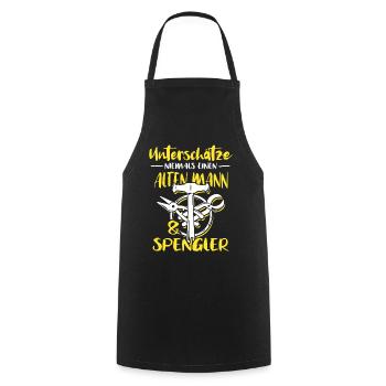 Spengler Beruf Bauspengler Sprüche - Kochschürze - Schwarz - Vorne - AI Model Male 185 dark (185cm)