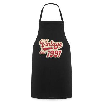Jahrgang Est 1991 - Kochschürze - Schwarz - Vorne - AI Model Male 185 dark (185cm)