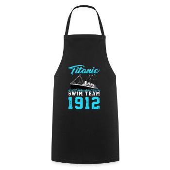 Schwimmer Titanic Swim Team 1912 Schwimmen - Kochschürze - Schwarz - Vorne - AI Model Male 185 dark (185cm)