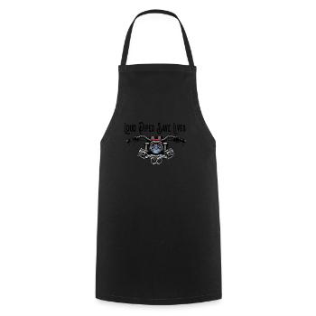 Motorcyclist Biker Loud Pipes Save Lives - Cooking Apron - black - Front - AI Model Male 185 dark (185cm)