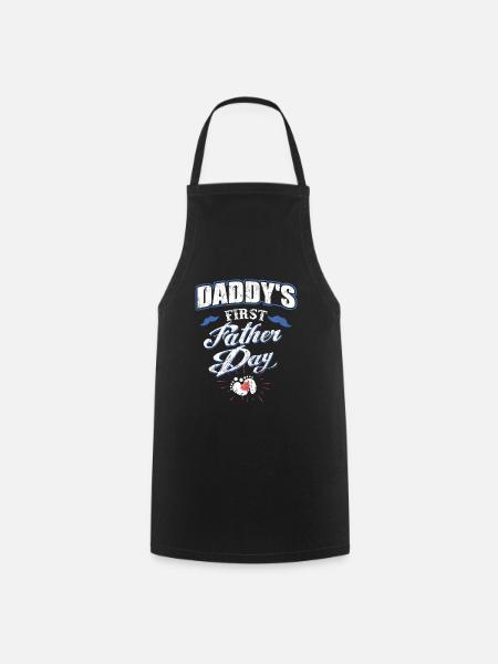 Daddys First Father Day - Father's Day - Dad - Cooking Apron - black
