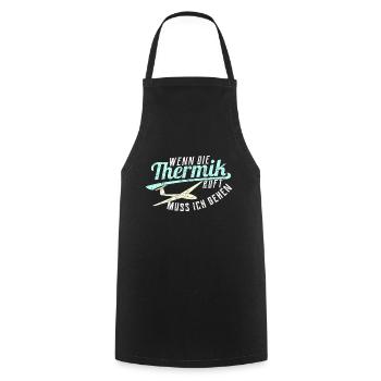 Glider glider glider gift - Cooking Apron - black - Front - AI Model Male 185 dark (185cm)
