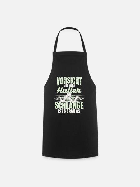 Reptil Schlange Reptilienhalter Terrarium Geschenk - Kochschürze - Schwarz