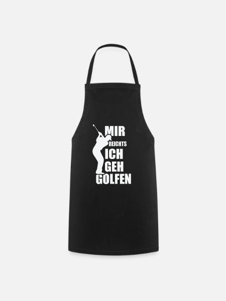 Golf Golfen Golfer Golfschlager Geschenkidee - Kochschürze - Schwarz