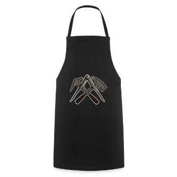 Roofer roofer master apprentice gift - Cooking Apron - black - Front - AI Model Male 185 dark (185cm)