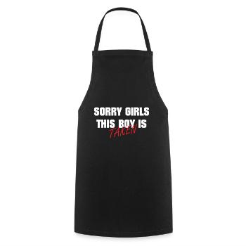 Friend Relationship Give Valentine's Day Gift - Cooking Apron - black - Front - AI Model Male 185 dark (185cm)