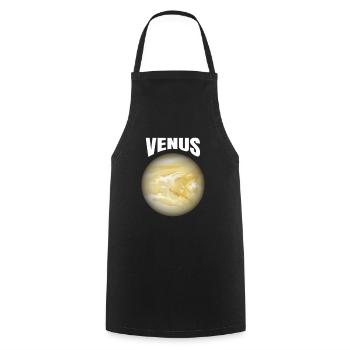 Planète Vénus - Tablier de cuisine - noir - Devant - AI Model Male 185 dark (185cm)