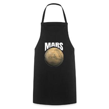 Planet Mars - Kochschürze - Schwarz - Vorne - AI Model Male 185 dark (185cm)