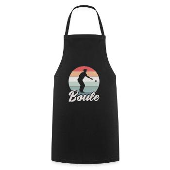 Boule Pétanque Boccia Gift - Cooking Apron - black - Front - AI Model Male 185 dark (185cm)