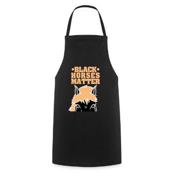 Black Horses Matter - Cooking Apron - black - Front - AI Model Male 185 dark (185cm)