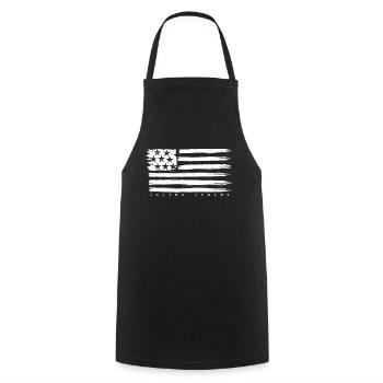 USA Flag Vintage Retro Design - Cooking Apron - black - Front - AI Model Male 185 dark (185cm)
