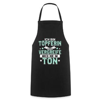 Lustig Töpfern Keramiker Töpfer Keramik Geschenk - Kochschürze - Schwarz - Vorne - AI Model Male 185 dark (185cm)