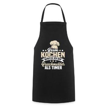Koch Chefkoch Küchenchef Lustig Spruch Geschenk - Kochschürze - Schwarz - Vorne - AI Model Male 185 dark (185cm)
