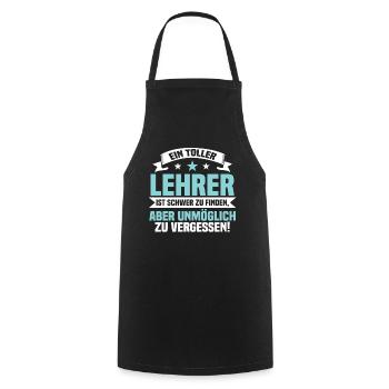Lustiger Spruch Klassenlehrer Lehrer Geschenk - Kochschürze - Schwarz - Vorne - AI Model Male 185 dark (185cm)