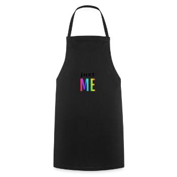 JUST ME Gay Gay Pride LGBT CSD Parade T-Shirt - Tablier de cuisine - noir - Devant - AI Model Male 185 dark (185cm)