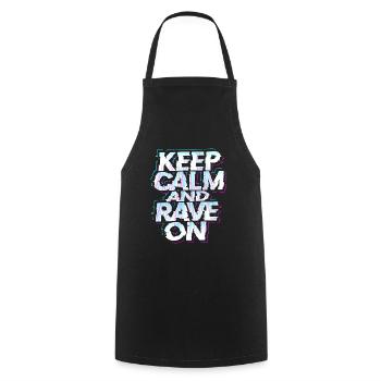 Techno Rave EDM Dubstep électronique D&B - Tablier de cuisine - noir - Devant - AI Model Male 185 dark (185cm)