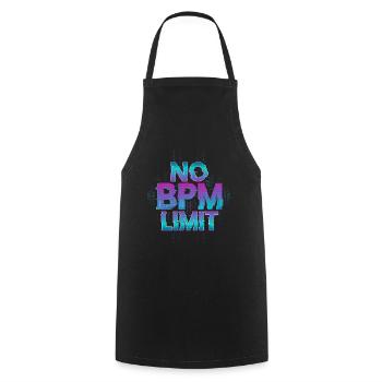 Techno Rave EDM Dubstep électronique D&B - Tablier de cuisine - noir - Devant - AI Model Male 185 dark (185cm)