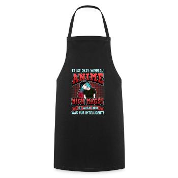 Lustig Anime ist für Intelligente Spruch Geschenk - Kochschürze - Schwarz - Vorne - AI Model Male 185 dark (185cm)