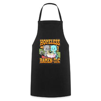 Lustig Anime Ramen Romantik Otaku Spruch Geschenk - Kochschürze - Schwarz - Vorne - AI Model Male 185 dark (185cm)