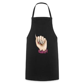 Nailed it - nail designer nail salon - Cooking Apron - black - Front - AI Model Male 185 dark (185cm)
