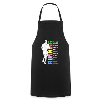 Marathon Runner Gift Fun Runner Definition Runner - Cooking Apron - black - Front - AI Model Male 185 dark (185cm)