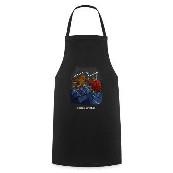 T-shirt Fan de Bull & Bear Courtier en bourse - Tablier de cuisine - noir - Devant - AI Model Male 185 dark (185cm)