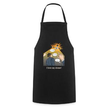 Drone Owners Drone Fans Pilot Hobby Design - Cooking Apron - black - Front - AI Model Male 185 dark (185cm)