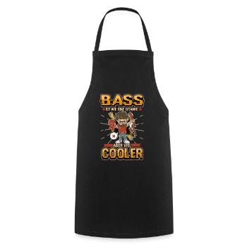 Bass Gitarre Instrument Rock Spruch Geschenk - Kochschürze - Schwarz - Vorne - AI Model Male 185 dark (185cm)