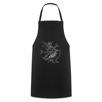 Conception pour les fans vikings, celtiques et germaniques - Tablier de cuisine - noir - Devant - AI Model Male 185 dark (185cm)